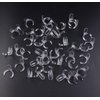 Finger Angel 100 pcs Clear Polish Nail Display UV Gel Colour Pops Display Nail Art Ring Style Nail Tips False Nails