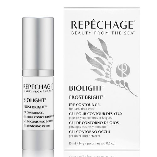 Repechage Biolight Frost Bright Eye Contour Gel - Caffeine Eye Cream for Dark Circles and Puffiness, Eye Gel Cream with Peptides, Helps Reduce Appearance of Crow's Feet, Fine Lines, Wrinkles, 0.5 oz.