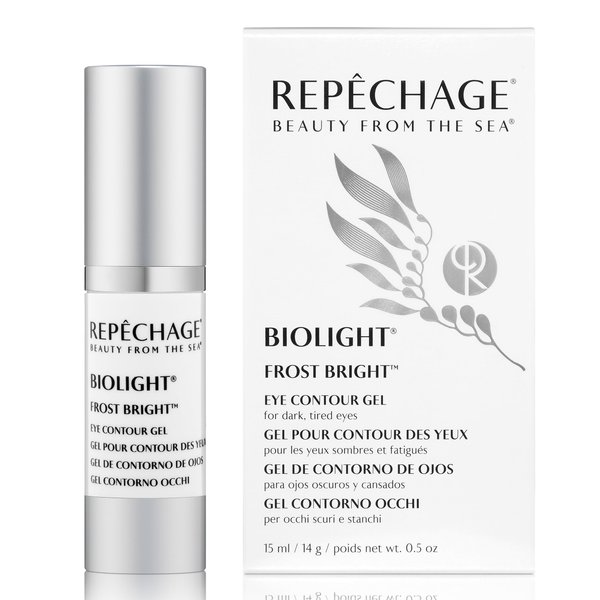 Repechage Biolight Frost Bright Eye Contour Gel - Caffeine Eye Cream for Dark Circles and Puffiness, Eye Gel Cream with Peptides, Helps Reduce Appearance of Crow's Feet, Fine Lines, Wrinkles, 0.5 oz.