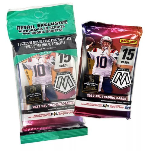 2022 Panini Mosaic Football Cello Pack - 15 Cards Per Pack