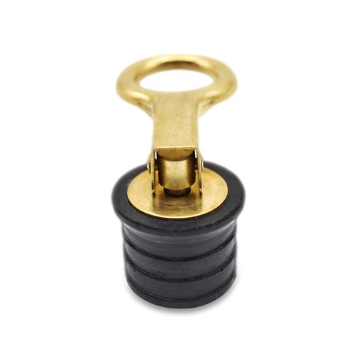 MARINE CITY Brass Snap Handle Drain Plug Easy Use Durable Strong and Sturdy Fine Finish with Innovative Design 1 Inch Drain Plug for Boats Yachts Kayaks Marines (Pack of 1)