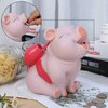 Piggy Bank with Red Bow-Knot, H&W Lovely Pig Coin Bank, Creative Shatterproof Gift Money Bank, Can Store 1000 Coins