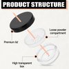10 ml/ 0.34oz Refillable Loose Powder Container 4PCS Plastic Loose Powder Compact Container DIY Empty Makeup Powder Travel Container Case with Elasticated Net Sifter