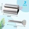 LOVEINUSA Toothpaste Squeezer, 3PCS Toothpaste Tube Squeezer Metal Toothpaste Dispenser Stainless Steel Toothpaste Squeezer Tube Roller Toothpaste Holder