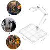 XISTEST Action Figure Stand, 2PCS Assembly Action Figure Display Holder Base Doll Model Support Stand Compatible with HG RG SD SHF Gundam 1/144 Toy (Transparent)