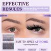 Eyelashes Clusters Qeelasee DIY d Curl 144pcs Lash Culsters Natural 0.07 50D 8-18mm Wispy Volume Lashes (50D-0.07D,8-18MIX)