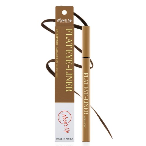 NOON'S UP Flat Eye-Liner - Waterproof Liquid Eyeliner Pen | Ultra-Slim & Bold Honey Brown Eyeliner Liquid | Quick Dry Waterproof Eyeliner Pen |Eye-Defining Brown Liquid Eyeliner 0.018 Fl Oz