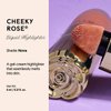 Winky Lux Cheeky Rose Liquid Highlighter, Gel Cream Blush Wand, Blendable & Buildable Pigment, Long Lasting Weightless, Nova
