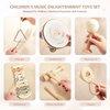 Baby Musical Instruments Set Wooden Montessori Musical Toys for Toddlers Neutral Colors Percussion Instruments Set with Modern Boho Xylophone Tambourine Educational Musical Toys for Preschool Kids