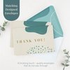 Rileys Thank You Cards with Envelopes | 50-Count, Gold Foil - Blank Note Cards, Thank You Notes, Blank Cards with Envelopes, Thank You Wish Cards, Wedding, Graduation, Baby Shower (Sage Green)