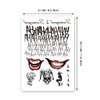 Fake Tattoos, 3-Sheet Men Temporary Tattoo Stickers for Adult Men Halloween Cosplay Costumes and Party Accessories