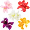ANRONCH 5 Colors Artificial Flower Hair Clip, Flower Hairpin Hawaiian Plumeria Hairpin for Seaside Holiday, Bridal Hair Accessories Headwear for Woman Girl Lady Kids