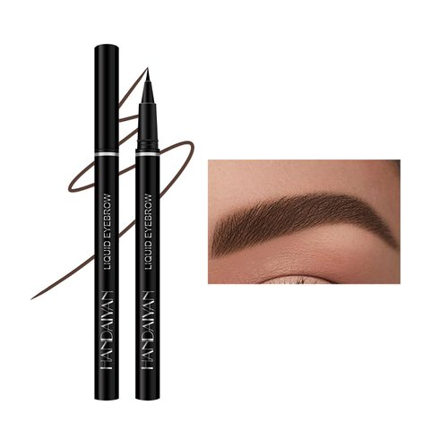 Kyannkara Eyebrow Pencil Stereoscopic Eye Makeup Eyebrow Makeup, Long Lasting, Smudge-proof Natural Dark brown