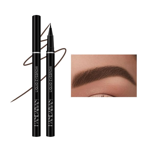 Kyannkara Eyebrow Pencil Stereoscopic Eye Makeup Eyebrow Makeup, Long Lasting, Smudge-proof Natural Dark brown