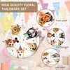 Egami 40pcs Pet Dog birthday Party Supplies,include 20 dessert plate, 20 Napkin,Used for dog birthday Party Decoration (White pet dog)
