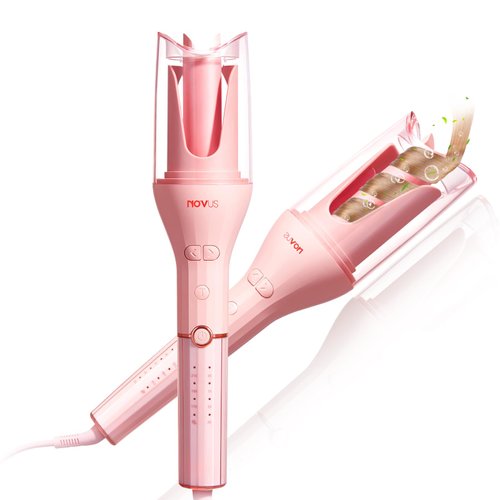 Automatic Curling Iron with 1 Inch Barrel, 3 Temps & 4 Timer Settings - Fast Heating, Rotating, Anti-Scald & Anti-Tangle, Auto Shut-Off for Effortless Styling