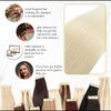 Benehair Tape in Hair Extensions Human Hair Platinum Blonde 20pcs 50g/pack Straight Hair Extensions Tape in Seamless Skin Weft Tape in Natural Hair for Women 16",#60 Platinum Blonde