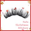 Uranian False Eyelashes Fliffy Faux Mink Lashes Natural Look Wispy Strip Fake Eyelashes Christmas Decoration Dramatic Lashes for Women and Girls