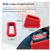 Kewucn 2 PCS Car Seat Belt Buckle Holder, Silicone Auto Seatbelt Buckle Booster, Easy Access Seat Belt Buckle Guard Cover for Kids, Universal Safety Seat Accessories for Most Cars (Red)