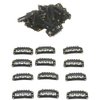 Geoot Snap Clips 50pcs U-shape Metal Clips for Hair Extensions DIY (Black)