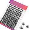 Wleec Beauty Wispy Lash Clusters for DIY Lash Extensions, 120PCS Individual Lashes D Curl Cluster Eyelash Extensions (LC10, Mix 8-16mm)