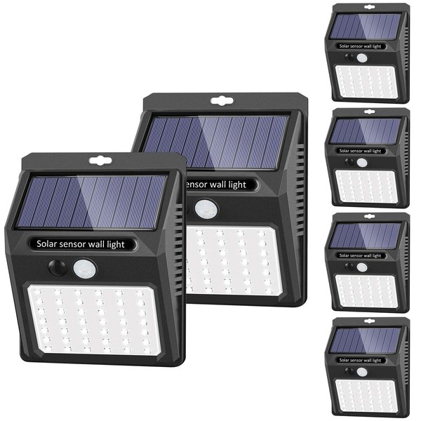 Solar Lights Outdoor [6Pack/3Modes], Solar Security Lights Solar Motion Sensor Lights Waterproof Outdoor Lights for Garden Fence Patio Garage