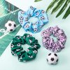 Syhood 16 Pieces Soccer Hair Scrunchies Soccer Hair Ties Elastic Soccer Hair Bands Ponytail Holders Sport Hair Accessories for Girls Women Operation Christmas Party Favors Players Coaches Teams