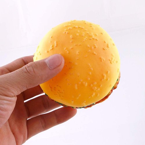 Hamburger Dog Toy Hamburger Squeaky Chewing Toys Tooth Cleaning Dog Supplies, Golden Retriever Teddy Pets, Dog Training, Attract pet Attention Sofa Damage Prevention, Hamburger Pet Toys - 2 Pcs