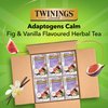 Twinings Superblends Adaptogens Calm Fig & Vanilla Flavoured Herbal Tea Caffeine- Free, 18 Tea Bags (Pack of 6)