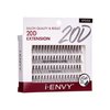 i-ENVY 20D Extension Cluster Individual Lashes (Extra Long, 2 PACK) Flat Root Seamless Application Perfect For DIY Lash Extension