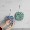 Nulubuu Soft Absorbent Chenille Ball Towel Sets, Quick Dry Hand, Towels for Bathroom/Kitchen Pack of 3 (Mint Green+Light Blue+Blue)