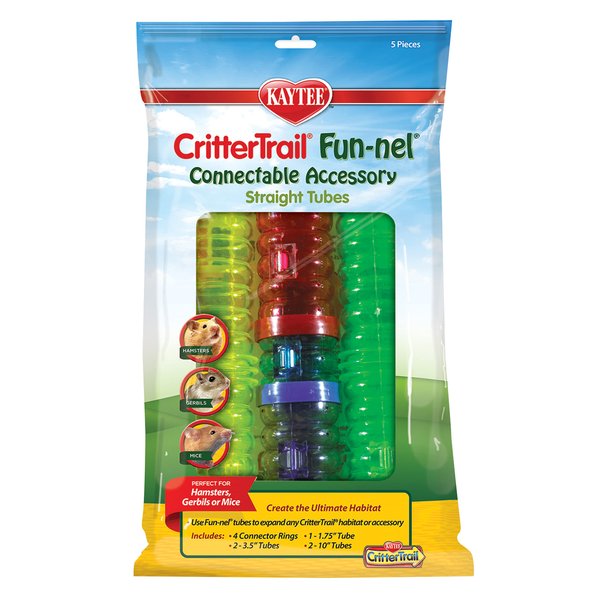 Kaytee CritterTrail Fun-nel 5-Pack Straight Small Animal Habitat Tubes