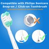 BrightDeal Replacement Toothbrush Heads for Philips Sonicare ProtectiveClean 4100 5100 6100 DailyClean DiamondClean EasyClean PowerUp Plaque Control Gum Health C2 G2 HX6817/01 HX6857/11 White, 4 Pack