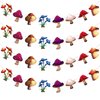 Tranqun 4 Set Mushroom Banner Mushroom Garland Mushroom Party Decorations for Baby Shower Wild Mushroom Themed Birthday Party Favors