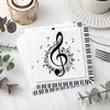 100Pcs Music Note Napkins Music Napkins Music Notes Party Supplies Disposable Music Party Napkins Musical Note Cocktail Luncheon Dinner Napkin for Music Themed Karaoke Music Birthday Party Decorations