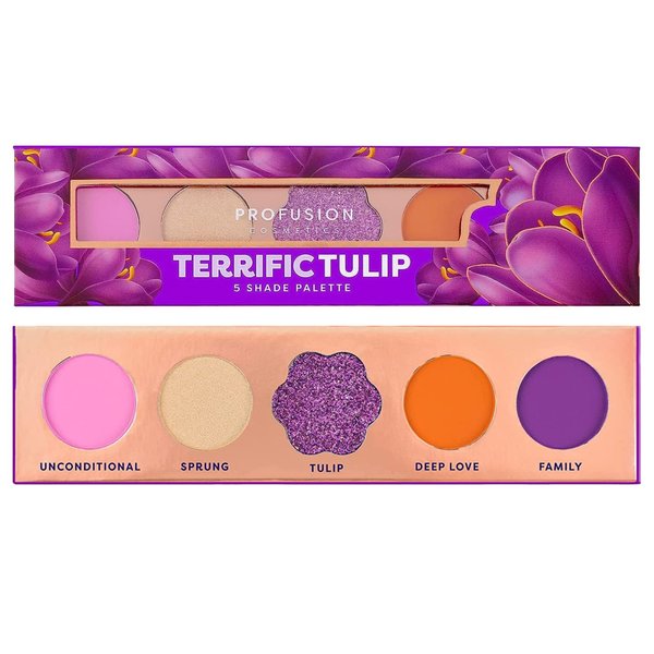 Profusion Cosmetics Blooming Hues 5 Shade Eyeshadow Palette, Mauve