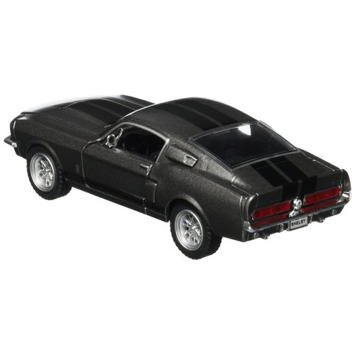 KiNSMART 1967 Ford Shelby Mustang GT500 Gray 1:38 Scale 5 Inch Die Cast Model Toy Race Car w/Pullback Action
