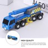 Toyvian Engineering Vehicle Mini Toy Train Tracks Train Toys Woody Toy Simulation Engineering Car Toy Telescopic Crane Truck Compatible Plastic