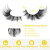 Fox Eye Lashes Wispy False Eyelashes Natural Look Clear Band Lashes Fluffy 20mm 3D Mink Lashes Cat Eye Spiky Strip Lashes Pack by Kiromiro