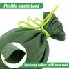 4 Pcs 6' × 6" Long Canvas Sandbags- Thickened Canvas Flood Protection Sand Bags with Elastic Band Reusable Flood Water Barrier Rain Wind Flood Barrier Tube Sandbags for Door Window Flood Control