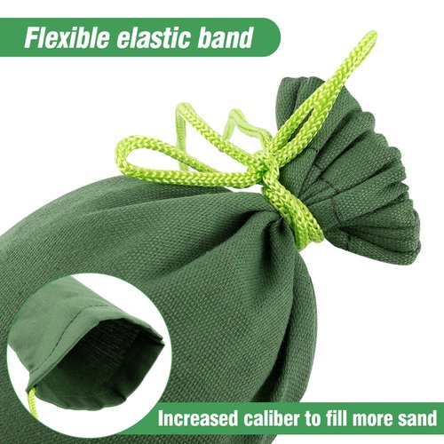 4 Pcs 6' × 6" Long Canvas Sandbags- Thickened Canvas Flood Protection Sand Bags with Elastic Band Reusable Flood Water Barrier Rain Wind Flood Barrier Tube Sandbags for Door Window Flood Control