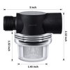 Water Pump Strainer Filter, RV Replacement 1/2 Twist-On Pipe Strainer with 50 Mesh Stainless Steel Filter Screen Compatible with WFCO or Shurflo Pumps (2 Pieces)