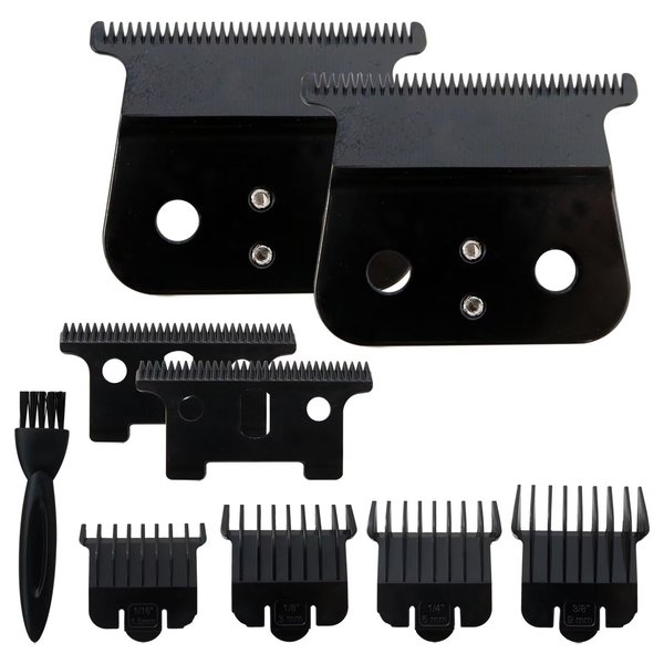 Upgraded Replacement Blade for Andis T Outliners Trimmer, for Gtx Trimmer, for Hair Clippers Model #04710/04521, (Black, 2 Pcs)