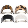 minkissy 4PCS Semicircle Ponytail Clip French Hair Barrettes Clip No Slip Jaw Clip Semi Circle Clip Ladies Hair Claw Tie Clamp Hair Barrettesfor Thick Hair