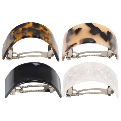 minkissy 4PCS Semicircle Ponytail Clip French Hair Barrettes Clip No Slip Jaw Clip Semi Circle Clip Ladies Hair Claw Tie Clamp Hair Barrettesfor Thick Hair