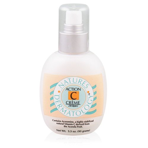 Jolie Action C Creme with Acerola Extract -Vitamin C -Brightening -Stimulates Collagen - Diminishes Lines -Oil-Free - 3.3 oz