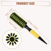 VOCOSTE Round Hair Brush, Hair Brushes for Women, Nylon Bristle Pins Round Brush, Styling Hair Brush for Wet, Dry, Wig, Straight Hair, Yellow, 10.04"x1.97"