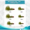 Feeder Creek 12pc Egg Sucking Leech Fly Fishing Streamers Perfect for Salmon, Steelhead, and Other Freshwater Fish (Olive, 10)