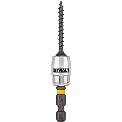 DEWALT FlexTorq Magnetic Bit Holder, Impact Ready, 2-Inch (DWA2SLVIR)