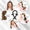 DAISYSILK 100% Mulberry Silk No Heat Hair Curler Headband Silk Heatless Curling Rod for Long Hair for More Comfortable Sleep Overnight, Black